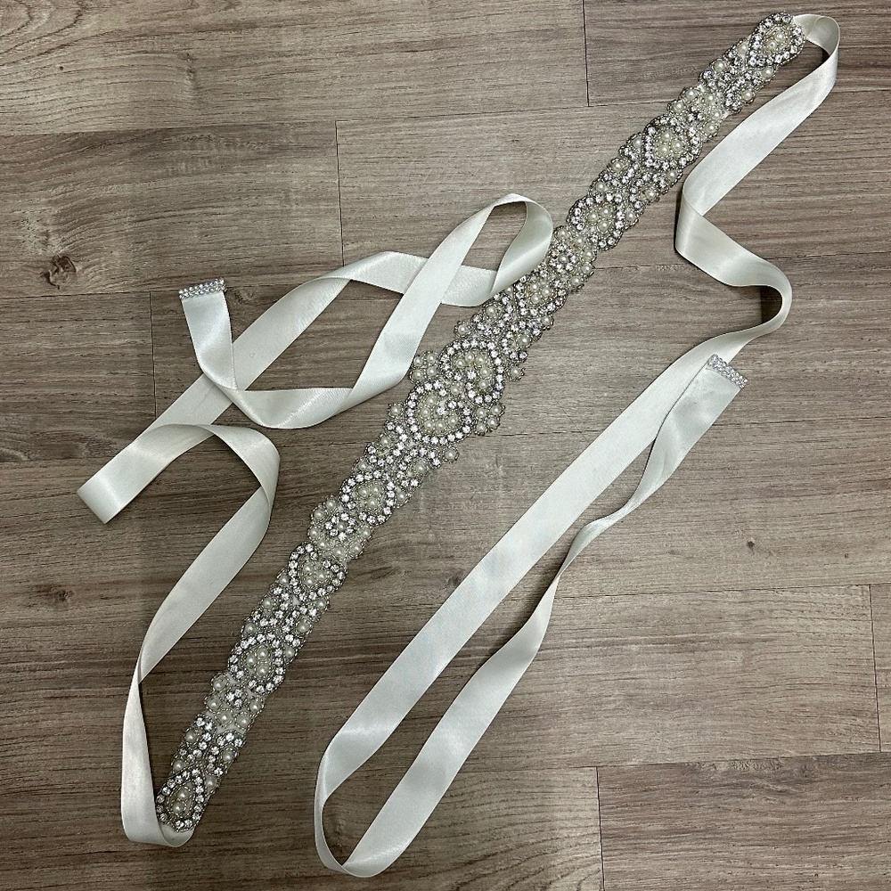 J-Picone Pearl and SparkleWedding Gown Sash